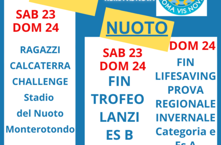 PROGRAMMA WEEK END 23 24 NOVEMBRE